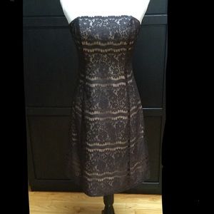 Lace Strapless A-Line Dress